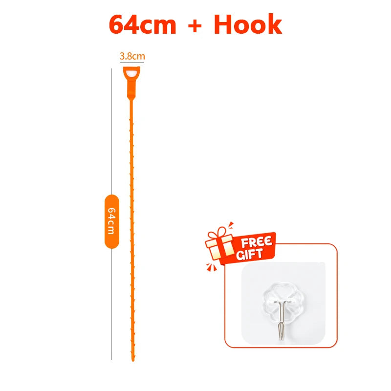 Drain Clog Remover Pipe Cleaner Drain Cleaner Dehairer Hair Drain Unclogger Pipe Cleaning Tool For Bathroom Sinks Shower Bathtub