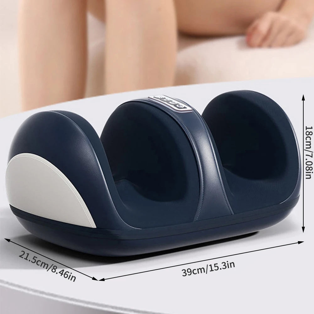 Super Big Electric Foot Leg Massager Deep Tissue Shiatsu Kneading Relax Heated Roller Calf Relieve Stress Care Foot Machine Tool