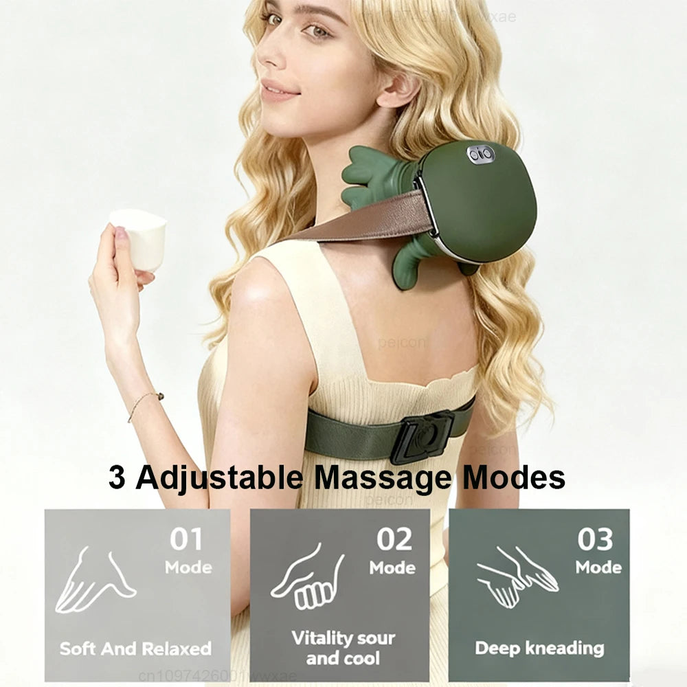 Neck Massager Electric Deep Tissue 4D Kneading Simulated Human Hand Massager for Neck Shoulder Pain Relief Muscle Relax Massager